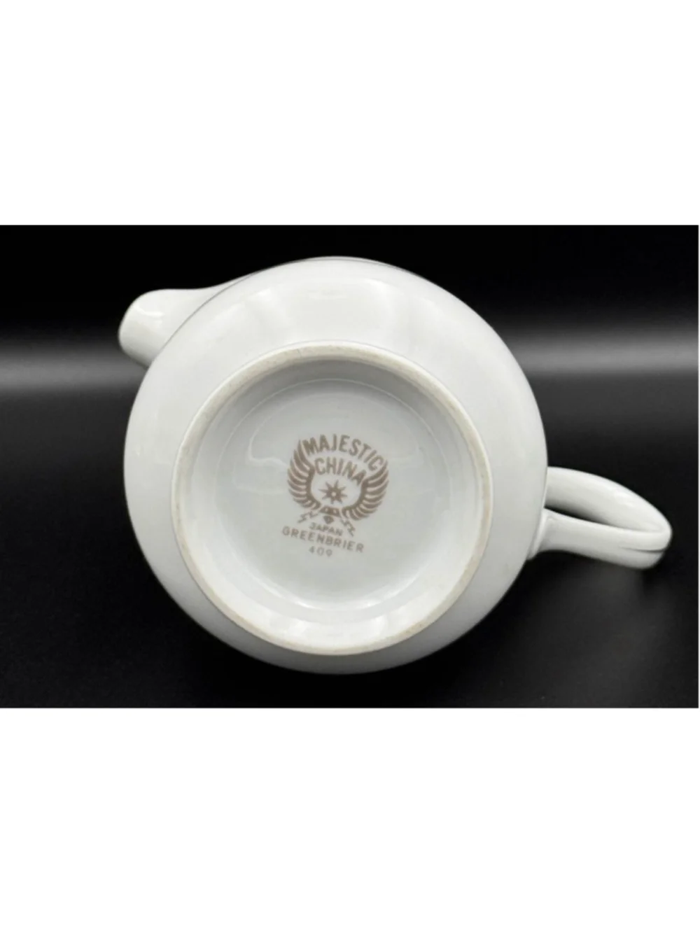 Majestic China Japan Greenbrier 409 Creamer & Covered Sugar Bowl Set